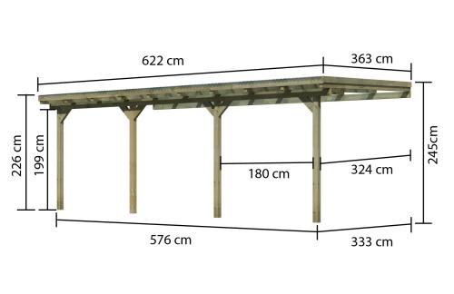 dřevěná pergola KARIBU ECO 3C (64653)