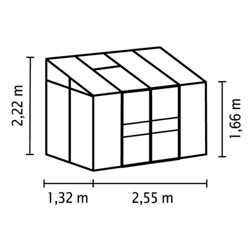 skleník VITAVIA IDA 3300 PC 4 mm černý