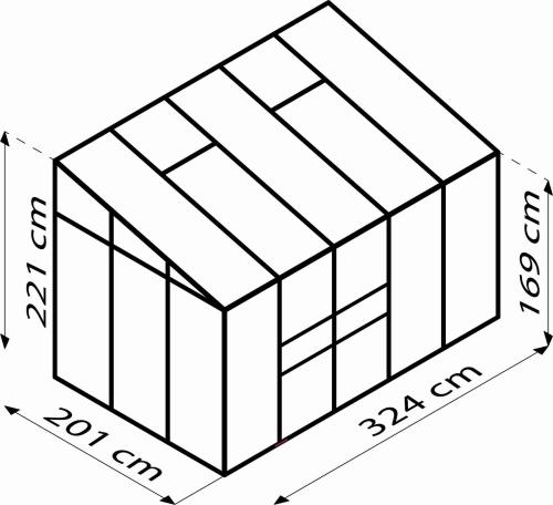 skleník VITAVIA IDA 6500 PC 4 mm černý