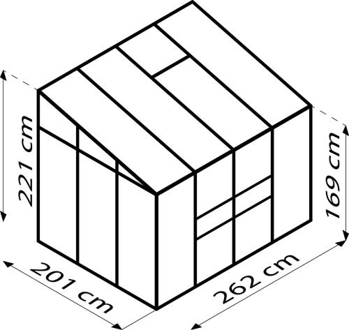 skleník VITAVIA IDA 5200 PC 6 mm černý