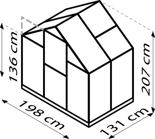 skleník VITAVIA TRITON 2500 PC 4 mm stříbrný