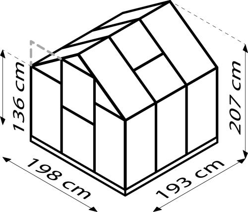 skleník VITAVIA TRITON 3800 PC 4 mm černý