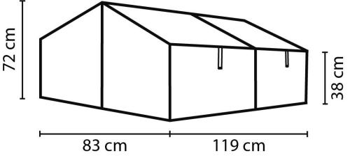 pařeniště VITAVIA GAIA JUMBO čiré sklo 3 mm černé