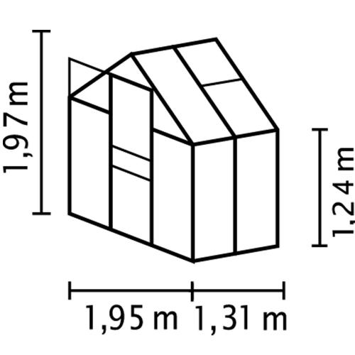 skleník VITAVIA VENUS 2500 PC 6 mm stříbrný